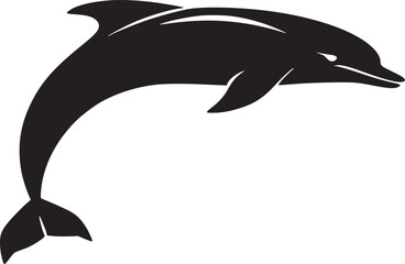 black dolphin silhouette tattoo