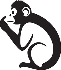 black monkey silhouette tattoo ideas