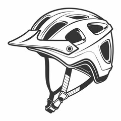 Mountain bike helmet safety gear design illustration