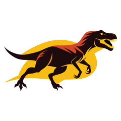 vector illustration of a silhouette of a dinosaur