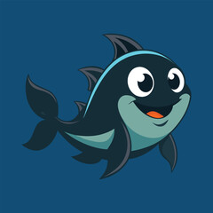 cartoon shark vector illustration