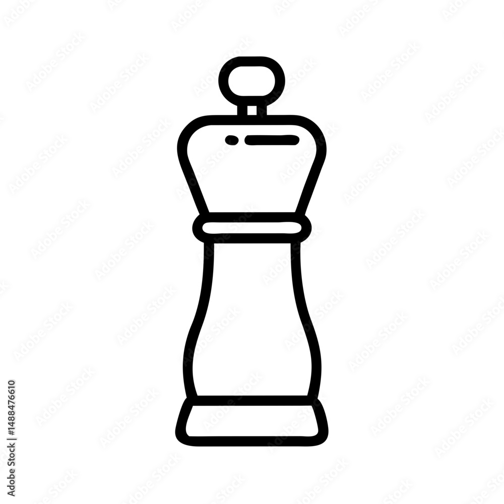 Aufkleber pepper shaker icon representing spice container and tabletop seasoning