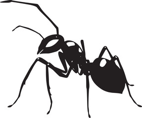 black outline ant tattoo