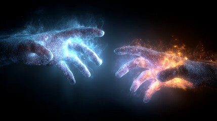 Opposing Hands in Digital Harmony