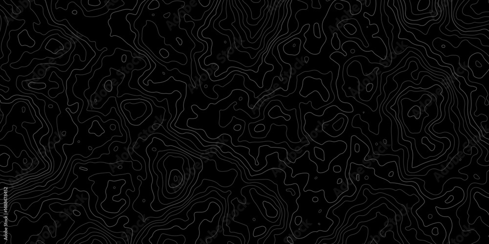 Aufkleber abstract topographic map lines on black background texture. topography contour vector map. vector. i