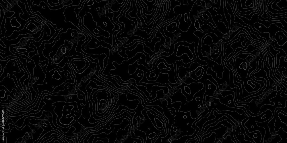 Aufkleber abstract topographic map lines on black background texture. topography contour vector map. vector. i