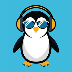 penguin cartoon isolated on white background