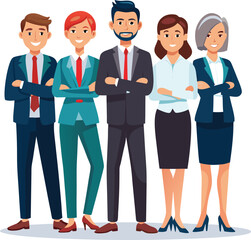 group of business people in different poses