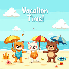 “Hello Summer Illustration with Watermelon, Flip Flops, Straw Hat, and Citrus Fruits – Fun Tropical Design”

