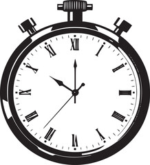 black silhouette Stopwatch tattoo