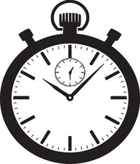 black outline Stopwatch tattoo