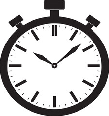 black Stopwatch silhouette tattoo ideas
