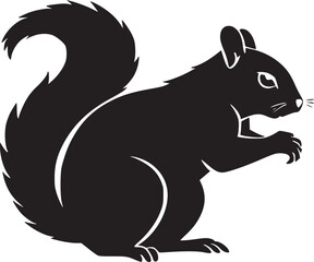 black squirrel silhouette tattoo ideas