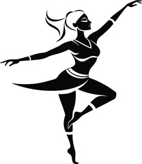 silhouette of a woman dancing
