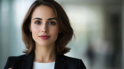 Fototapeta premium Businesswoman explaining a project with hand movement, captured in closeup