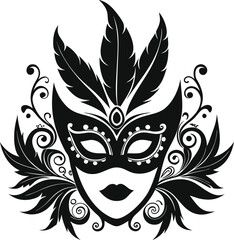 carnival mask isolated on white