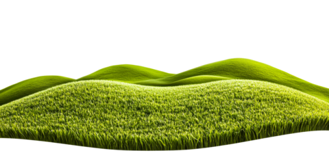 Green Grass Hill With Transparent Background, cut out transparent