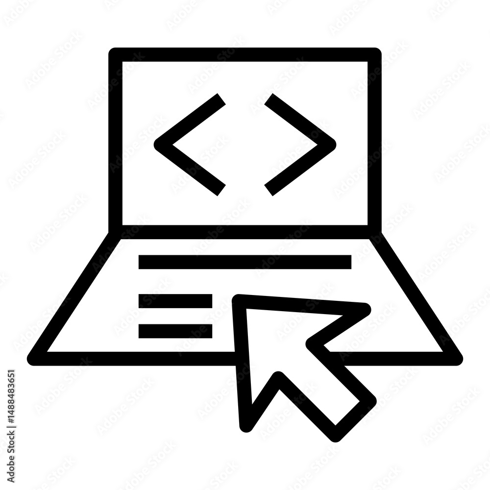Aufkleber Code vector icon