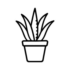 Aloe icon on white background vector
Vector icon plants and flowers