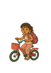 little girl riding a bike