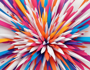 Fototapeta premium Vibrant Abstract of Cut Paper Shapes