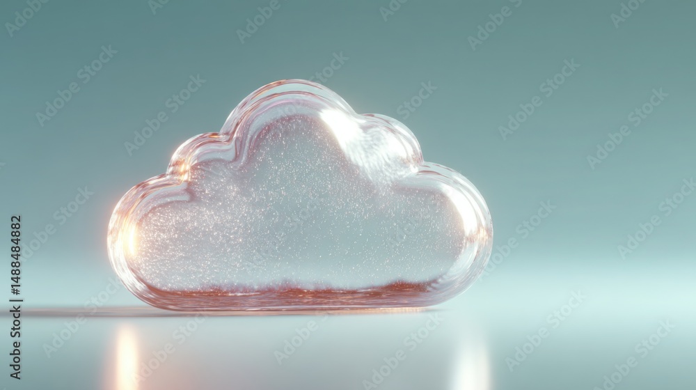 Poster cloud-linked ethical economic footprint dashboard icon concept showcasing sustainable practices and 
