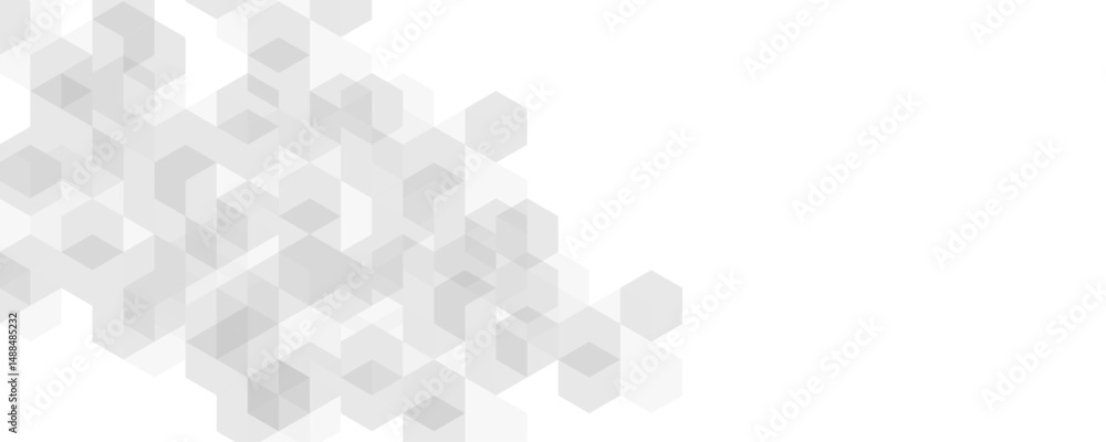 Poster abstract white and gray color geometric shape seamless pattern transparent background design.