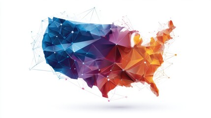 Abstract Polygonal Map of the United States