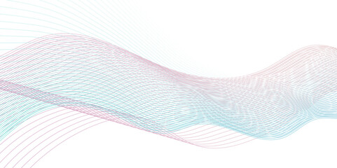 Dynamic minimal smoke sound line. Abstract glowing white and blue blend line smooth flow soundwave curve energy gradient vector futuristic digital outline line science design.	