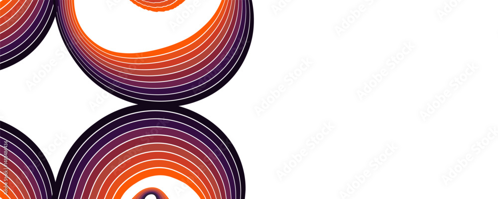 Aufkleber abstract design background, abstract orange and red gradient geometric shape circle background. mode