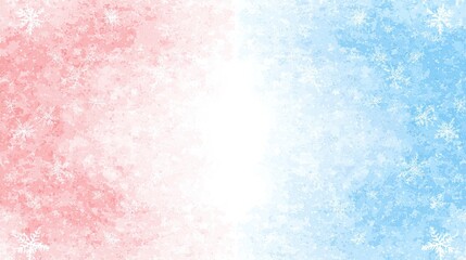 Pastel colored background with wintery snowflake pattern.