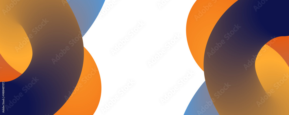 Poster abstract design background, abstract orange and red gradient geometric shape circle background. mode