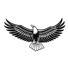 Bird wings vector black on white background. Adobe Illustrator Artwork