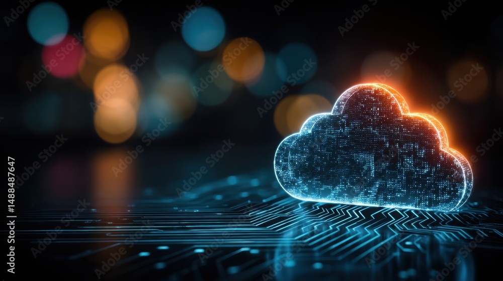 Poster conceptual icon depicting public-private partnership engine in cloud-scaled format for enhanced coll