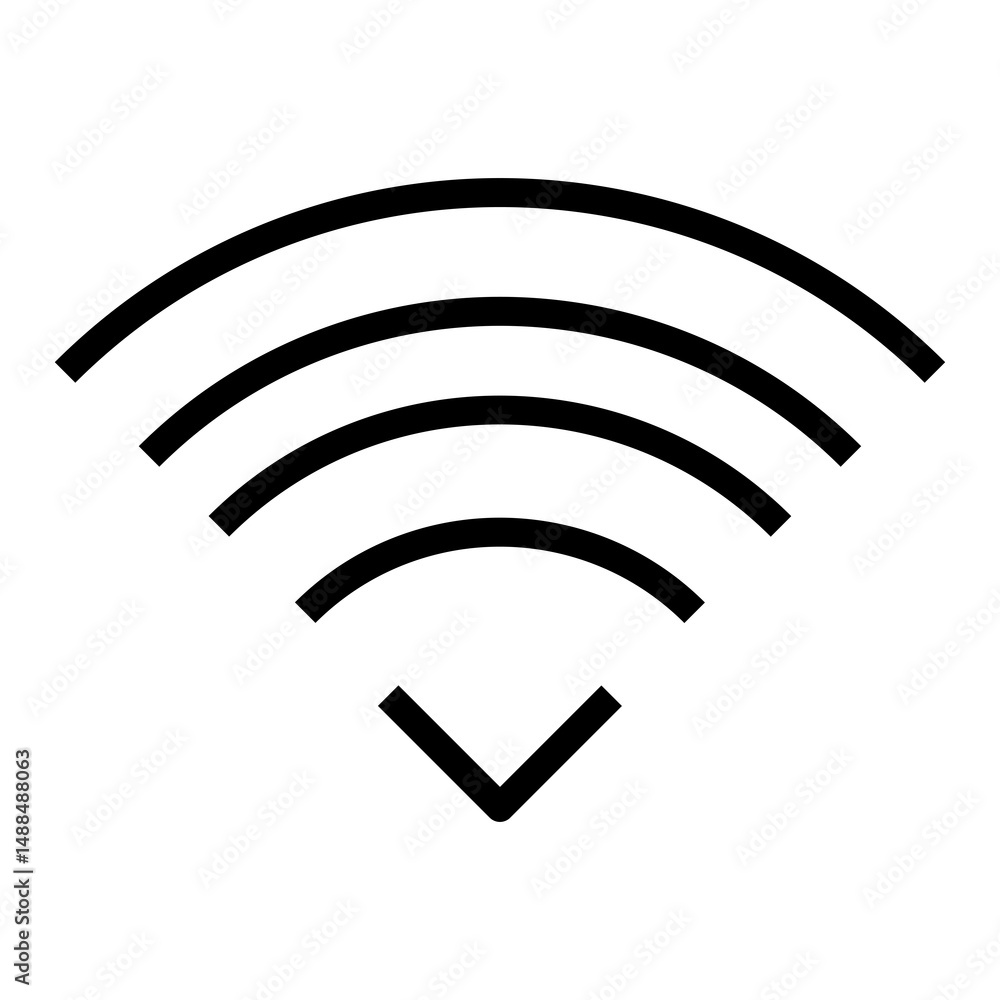 Poster wireless vector icon