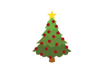 christmas tree evergreen pine fir vector emoji illustration symbol sign icon xmas 