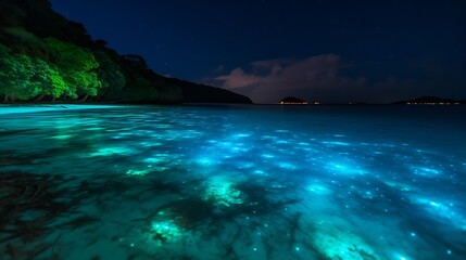 Bioluminescent Bay Night Beach.