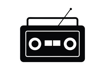 Radio Silhouette  Vector bundle  illustration, Set of Radio Silhouette 