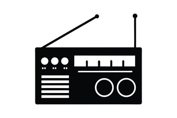 Radio Silhouette  Vector bundle  illustration, Set of Radio Silhouette 