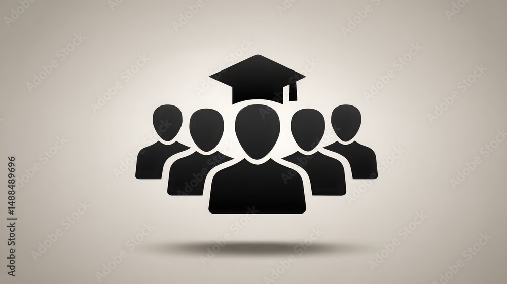 Poster innovative visualization of a decentralized education economy tool icon concept emphasizing tokeniza