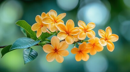 Obraz premium Vibrant orange blossoms in soft focus