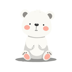 Adorable Little Polar Bear Illustration
