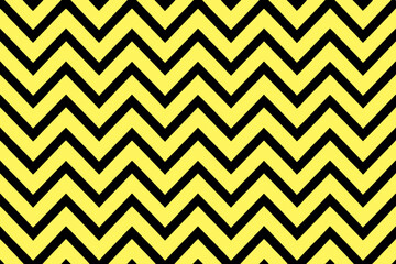 Abstract Seamless Pattern Yellow Black Zigzag Chevron Stripes Background