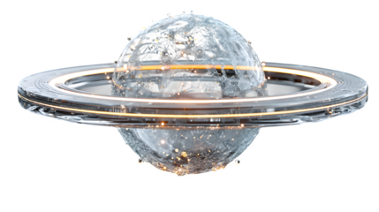 A glowing 3D atom icon with orbiting electrons, representing science and discovery, set against white --ar 16:9 --v 7.0 --s 750