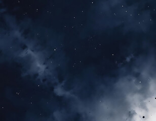 Obraz premium Deep Blue Night Sky with Starry Trail