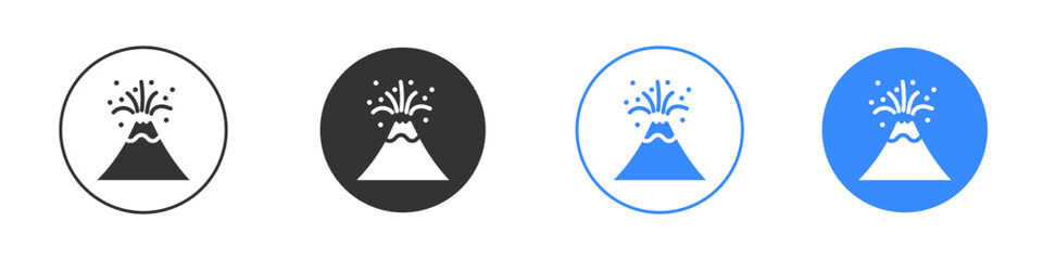 Volcano eruption icon editable flat vector illustration concept.