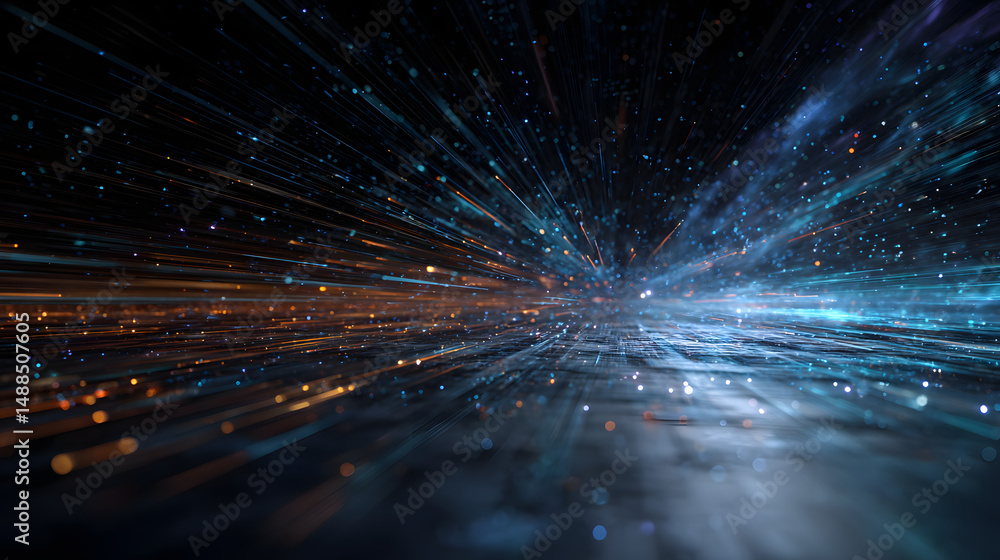 Poster digital abstract speed: a visually captivating abstract image depicting the concept of speed and acc