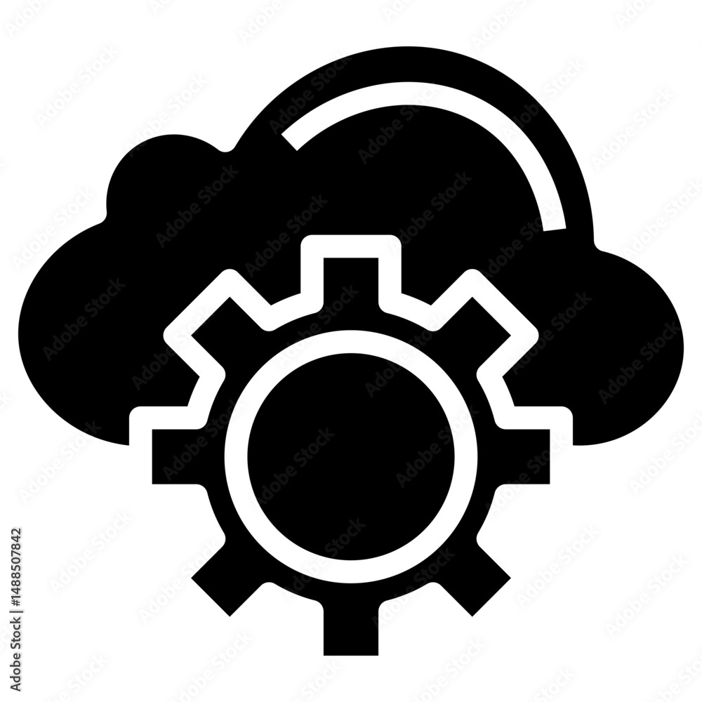 Aufkleber Cloud Computing icon