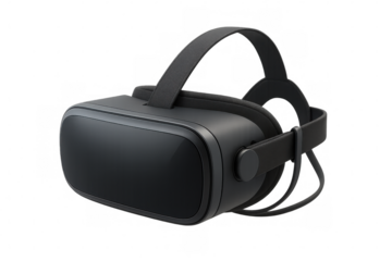 Modern vr headset isolated on transparent background, offering immersive virtual reality experience and cutting-edge technology