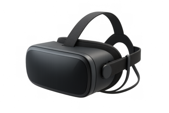 Modern vr headset isolated on transparent background, offering immersive virtual reality experience and cutting-edge technology